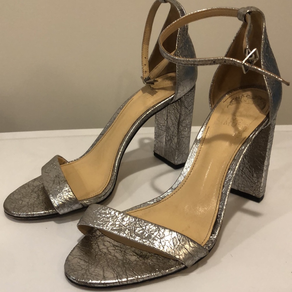 Vince Camuto silver heels